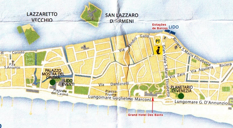 Sobre a Ilha Lido di Venezia na Itália Sobre a Ilha Lido di Venezia na Itália