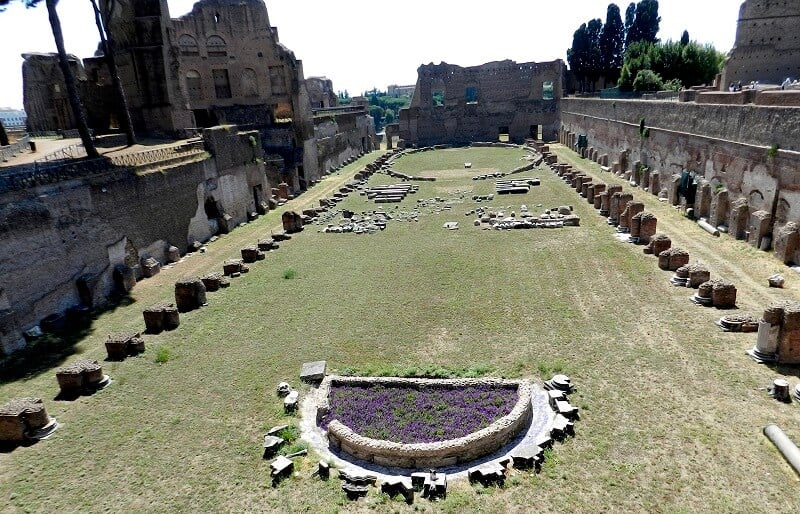 Monte Palatino em Roma na Itália Monte Palatino em Roma na Itália