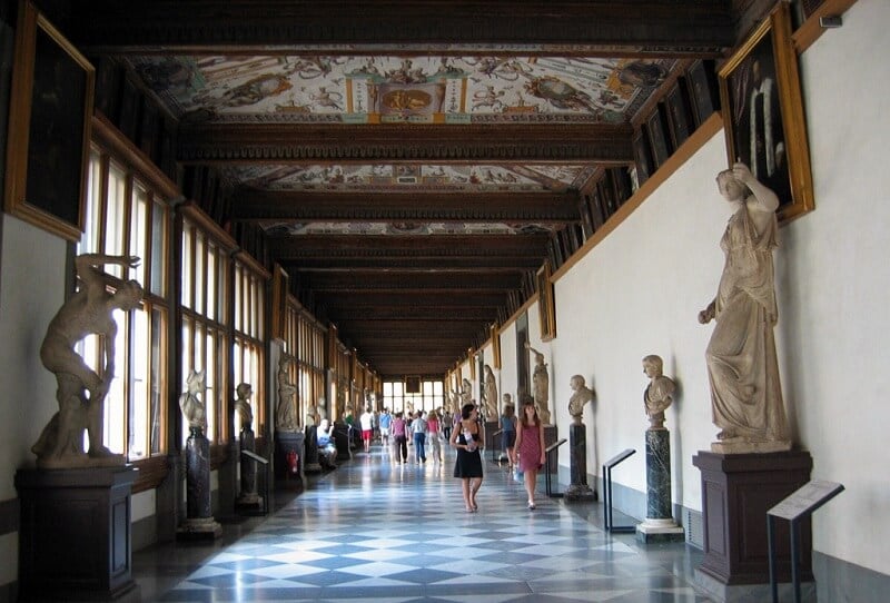 Galleria degli Uffizi em Florença Galleria degli Uffizi em Florença