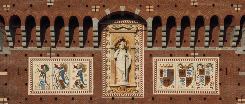 Obras de arte no Castelo Sforzesco em Milão Obras de arte no Castelo Sforzesco em Milão