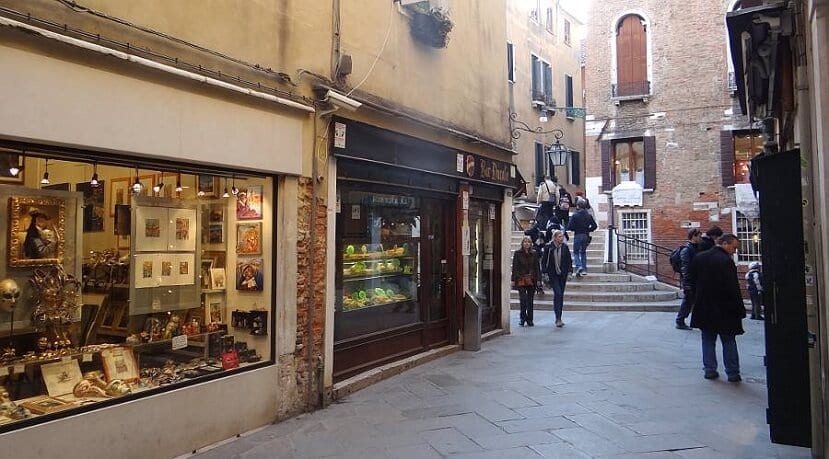 Principais ruas para compras em Veneza Principais ruas para compras em Veneza