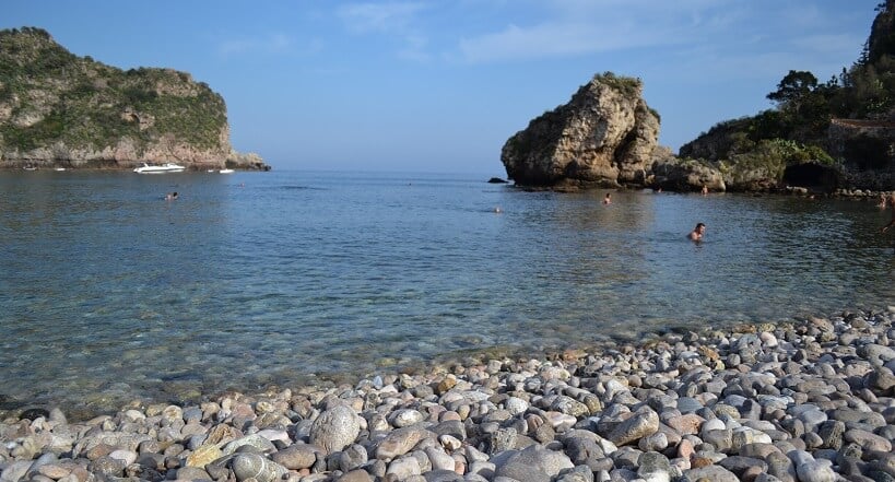 Praia Isola Bella em Taormina Praia Isola Bella em Taormina