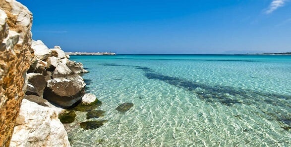 Praia San Vito lo Capo no sul da Itália Praia San Vito lo Capo no sul da Itália