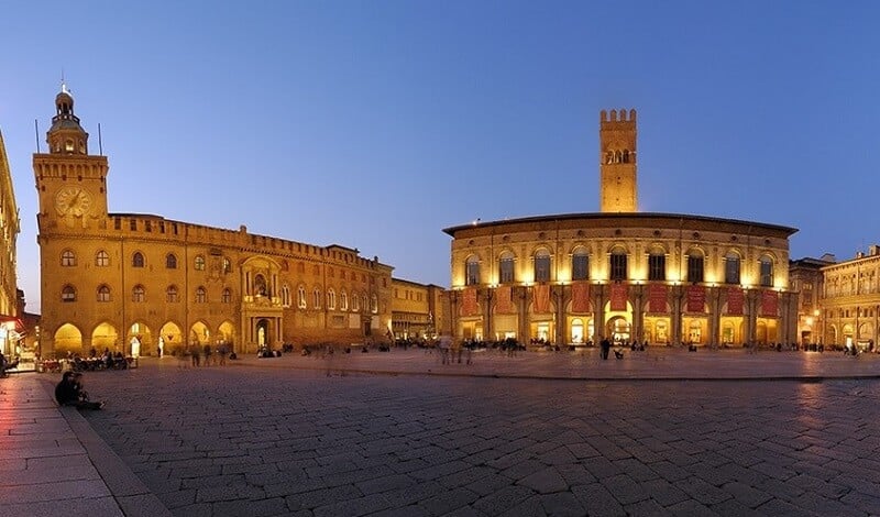 Piazza Maggiore em Bolonha Piazza Maggiore em Bolonha