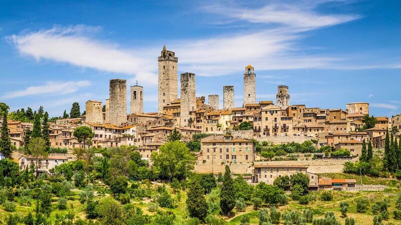 Vista da cidade de San Gimignano na Itália Vista da cidade de San Gimignano na Itália