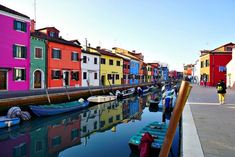 Ilha de Burano em Veneza na Itália Ilha de Burano em Veneza na Itália