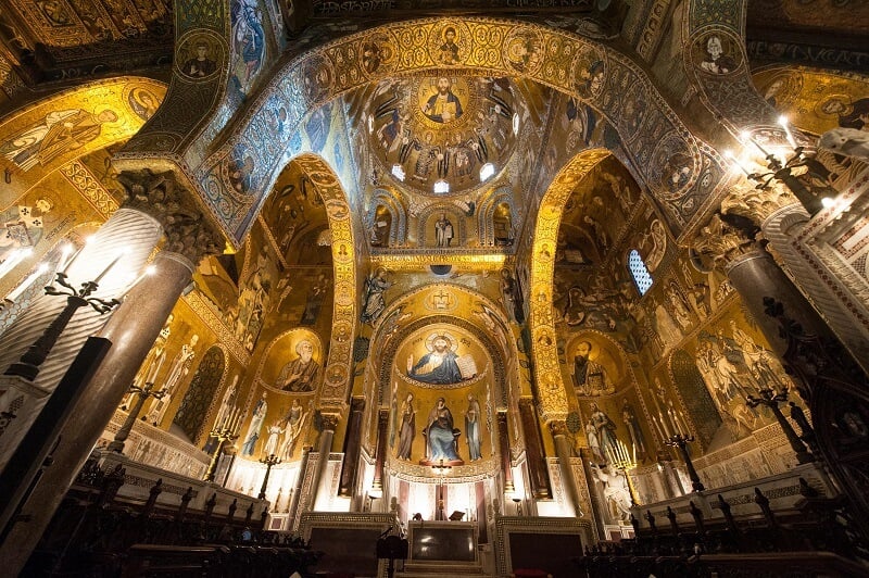 Capella Palatina em Palermo na Sicília Capella Palatina em Palermo na Sicília