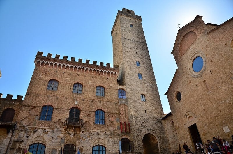 Catedral, Palazzo Publico e Torre Grossa em San Gimignano na Toscana Catedral, Palazzo Publico e Torre Grossa em San Gimignano na Toscana