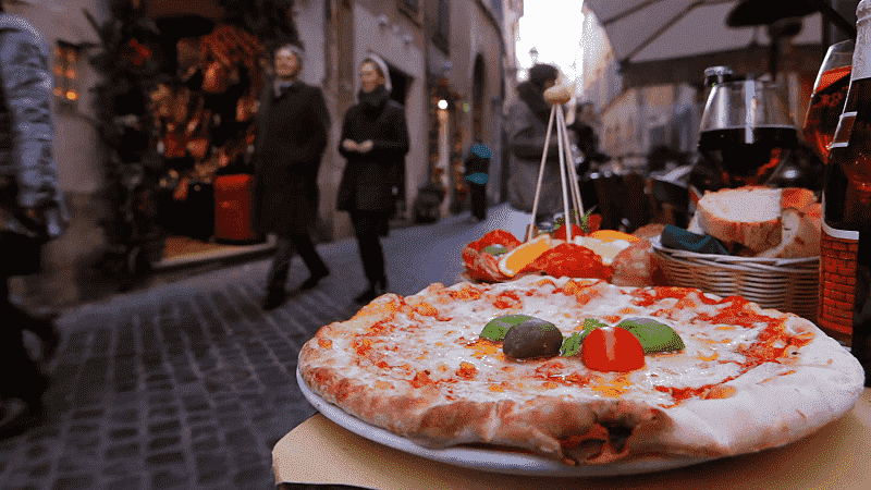 Pizzaria em rua de Roma Pizzaria em rua de Roma