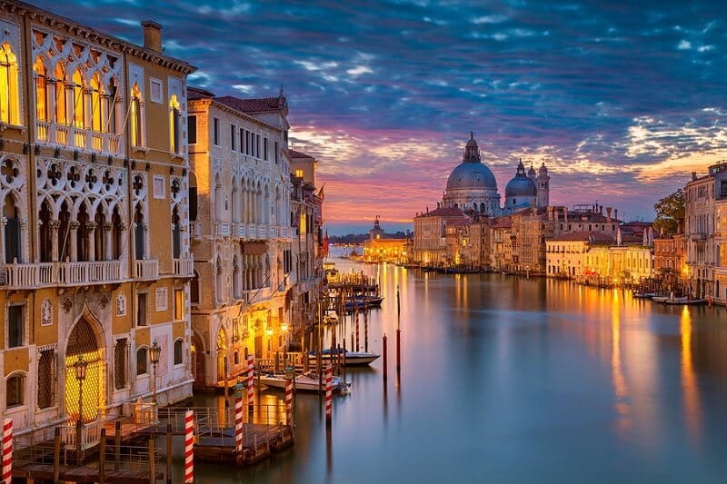 Vista da cidade de Veneza na Itália Vista da cidade de Veneza na Itália