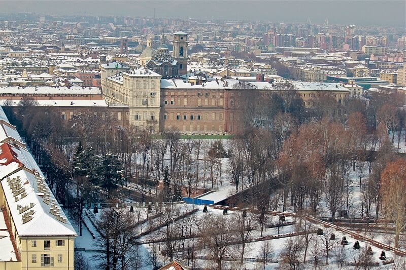 Cidade de Turim coberta de neve Cidade de Turim coberta de neve