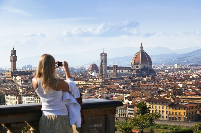 Vista da Piazzale Michelangelo em Florença Vista da Piazzale Michelangelo em Florença