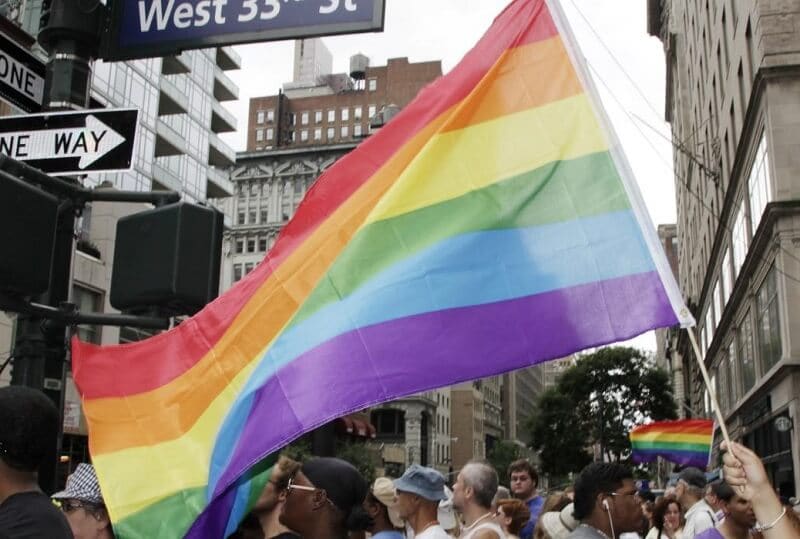 Bandeira do arco íris, símbolo do orgulho gay Bandeira do arco íris, símbolo do orgulho gay