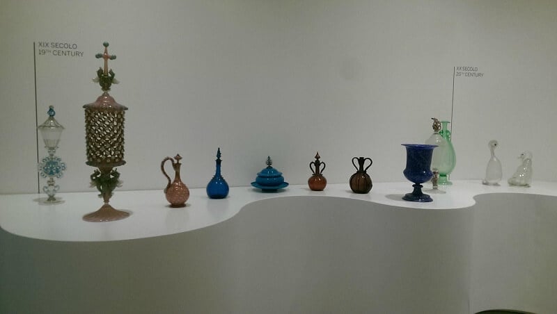 Peças expostas no Museu do Vidro em Veneza Peças expostas no Museu do Vidro em Veneza